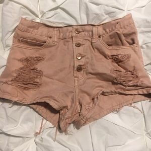 Abercrombie&Fitch blush high wasted shorts.Sz4